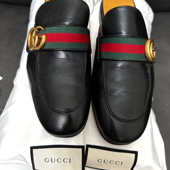 GUCCI PRINCETOWN LETHER SLIPPER MULES  GG main image 9